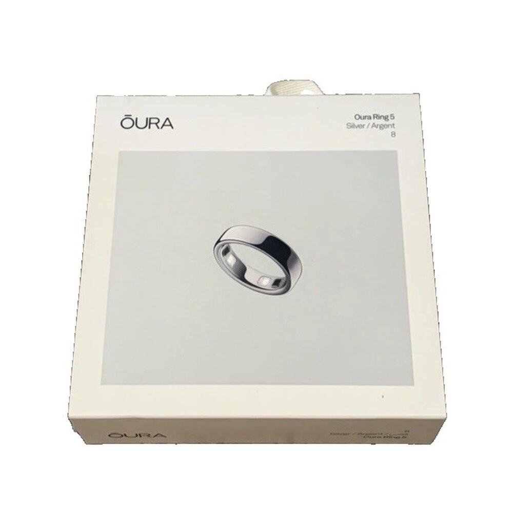 NEW Sealed Oura Ring 5 Silver Size 8 Smart Ring Gen 5 Fitness Sleep Tracker